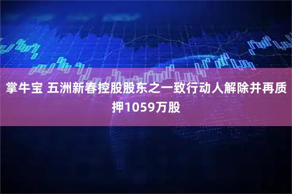 掌牛宝 五洲新春控股股东之一致行动人解除并再质押1059万股