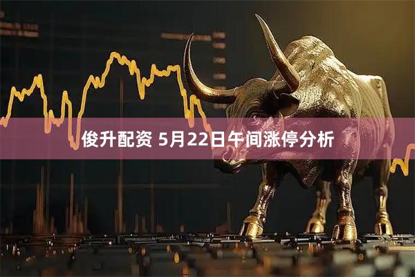 俊升配资 5月22日午间涨停分析