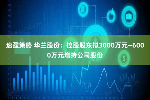 速盈策略 华兰股份：控股股东拟3000万元—6000万元增持公司股份